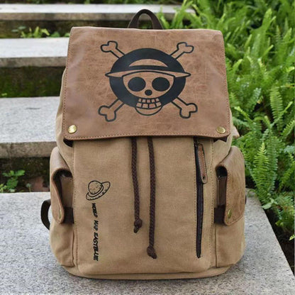 WANHONGYUE One Piece Anime Rugzak Student Schooltas Laptop Casual Rugzak Dayback, Zwart-4, Eén maat, rugzakken