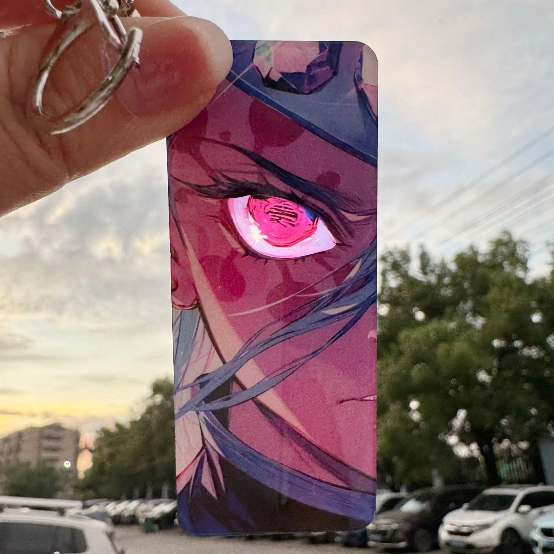 Light Up Eye Keychain - Demon Slayer